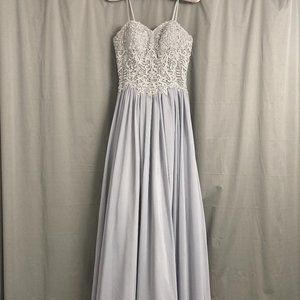 Size 3 Purple/Grey long formal dress